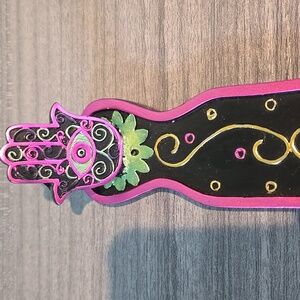 Hamsa Hand Incense Burner Purple Pink Black Green Gold New Without Tags NWOT